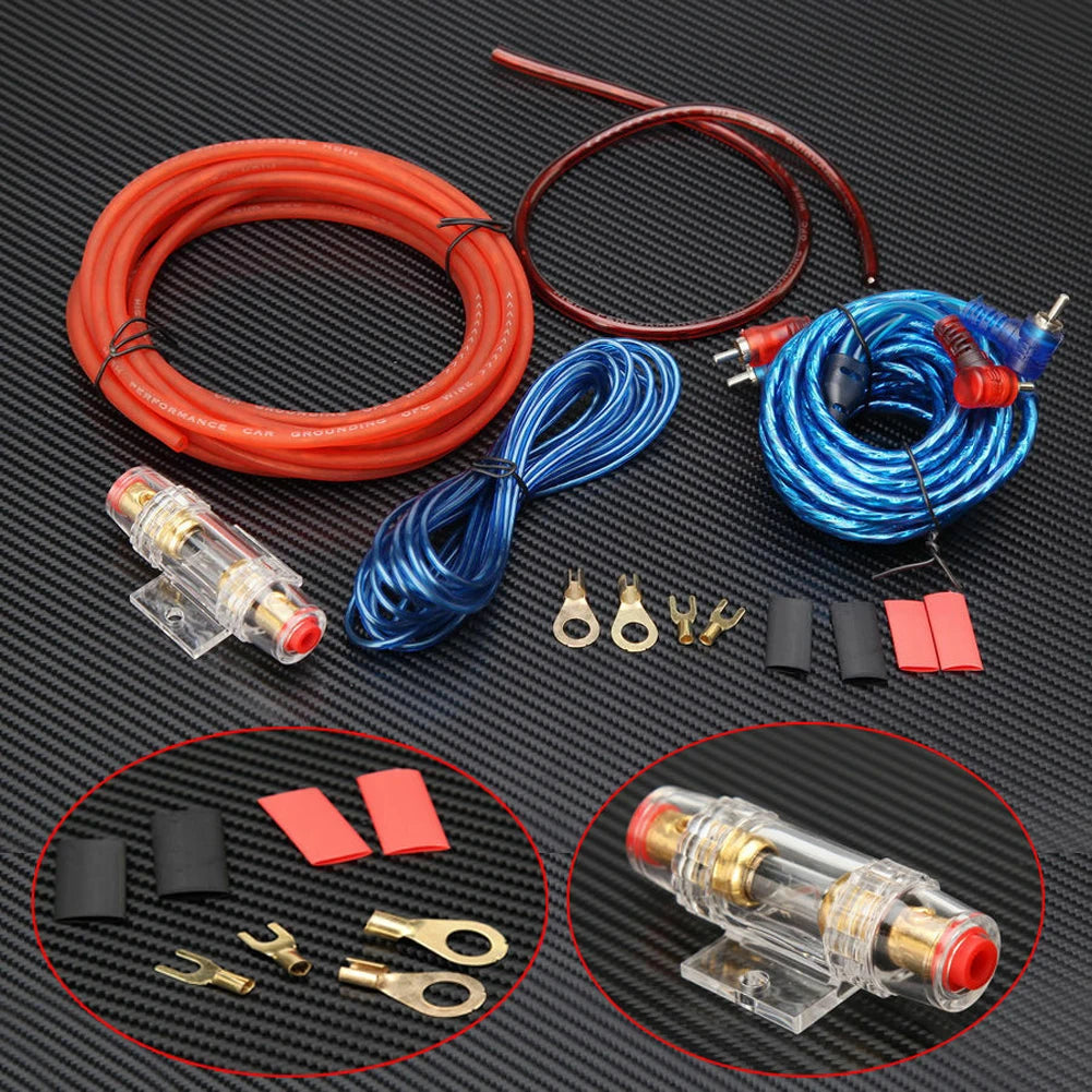 1500W/2000W Car Audio Amplifier Wiring kits. 8GA Power wire. 60AMP fuse holder.