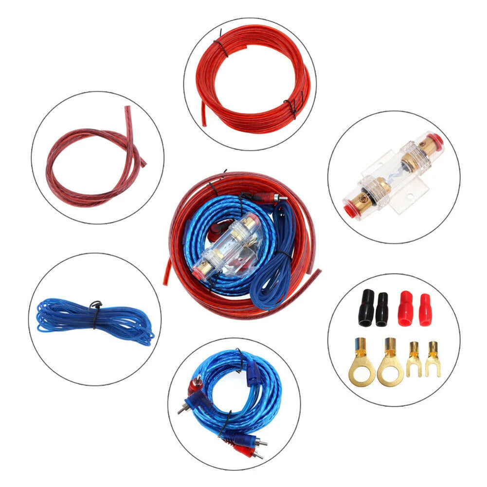 1500W/2000W Car Audio Amplifier Wiring kits. 8GA Power wire. 60AMP fuse holder.