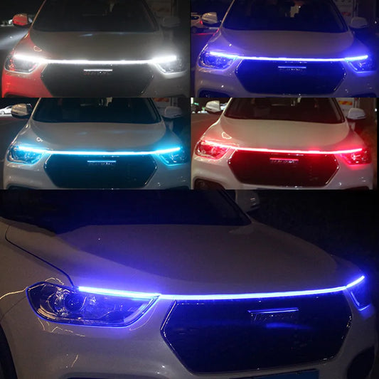 Auto Scan LED Hood light. 3 modes. Daytime Running Light Hood Decorative Light DRL Auto Hood Decorative Ambient Lamp 12V